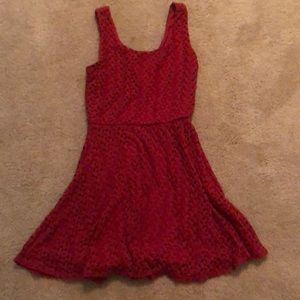 Cute red lacy dress